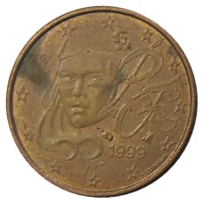 Монета 1 евроцент 1999 года Франция (аверс)