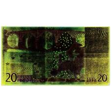 Сувенирная банкнота 20 евро 2002 года (вид 2)