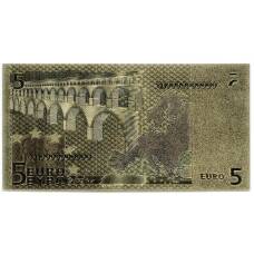 Сувенирная банкнота 5  евро 2002 года (вид 2)