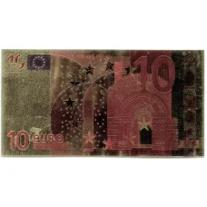 Сувенирная банкнота  10 евро 2002 года (аверс)
