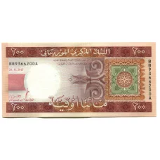 Банкнота 200 угий 2013 года Мавритания