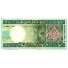 Банкнота 500 угий 2013 года Мавритания