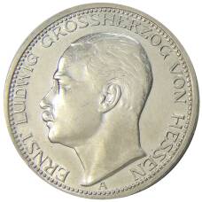 Монета 3 марки 1910 года A Германия (Гессен) (аверс)