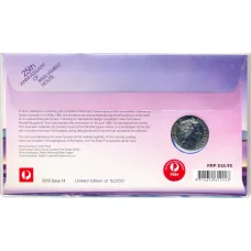 Монета 20 центов 2013 года Австралия — 25 лет Зданию парламента (в блистере с маркой) (реверс)