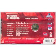 Монета 1 доллар 2012 года Австралия — Австралийская футбольная лига 2012 (в блистере с маркой) (реверс)