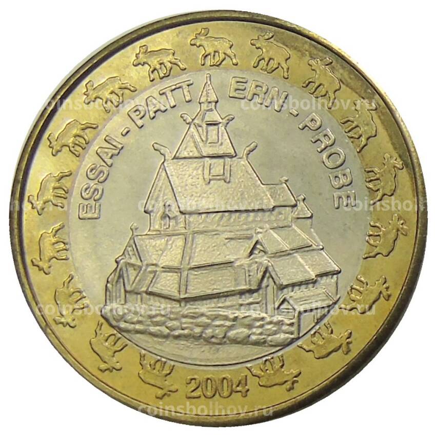 Монета 1 евро 2004 года Норвегия (Проба, Unusual)