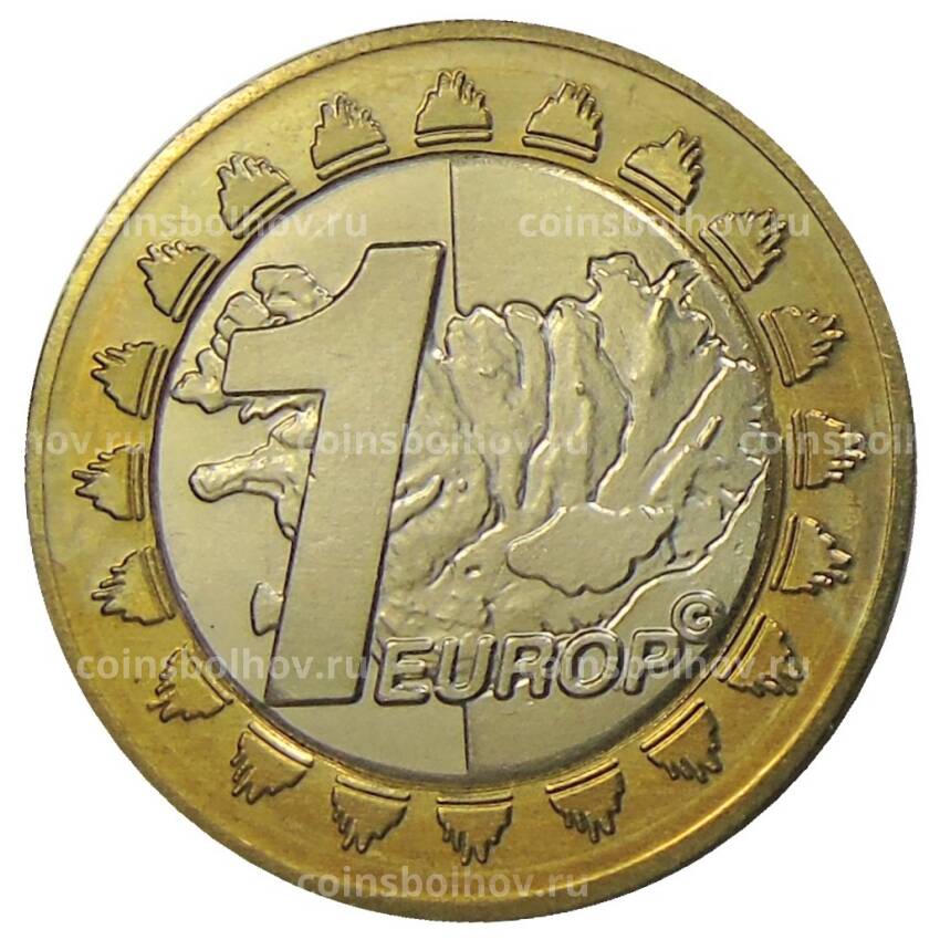 Монета 1 евро 2004 года Исландия (Проба, Unusual) (вид 2)