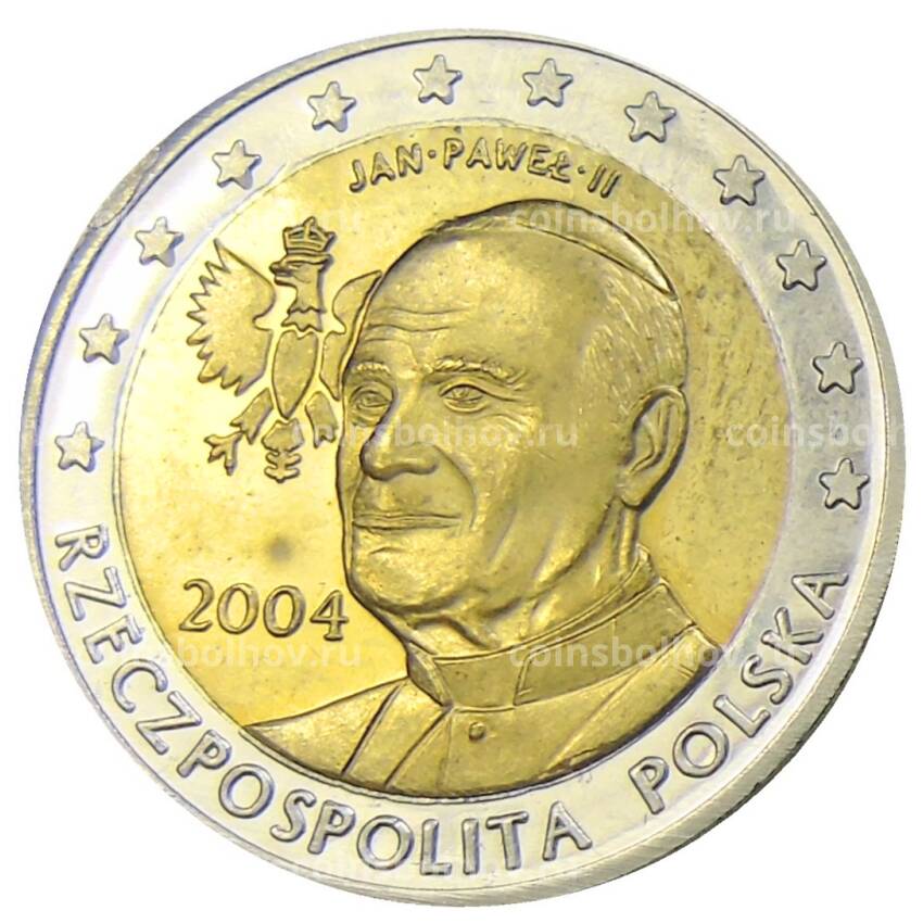 Монета 2 евро 2004 года Польша (Проба, Unusual)
