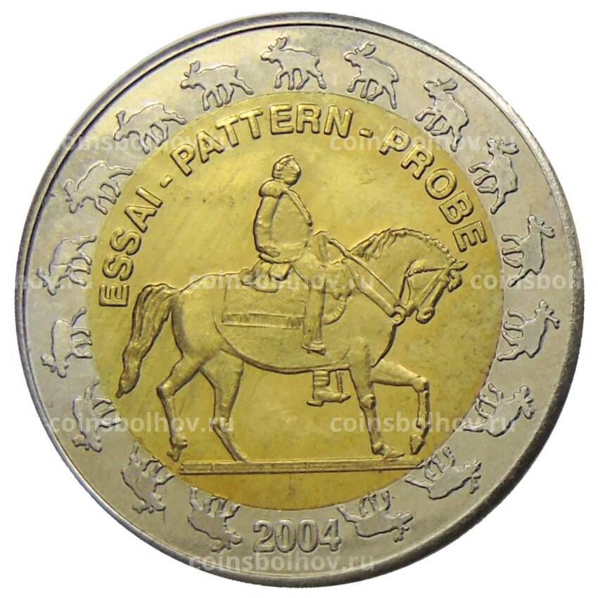 Монета 2 евро 2004 года Норвегия (Проба, Unusual)