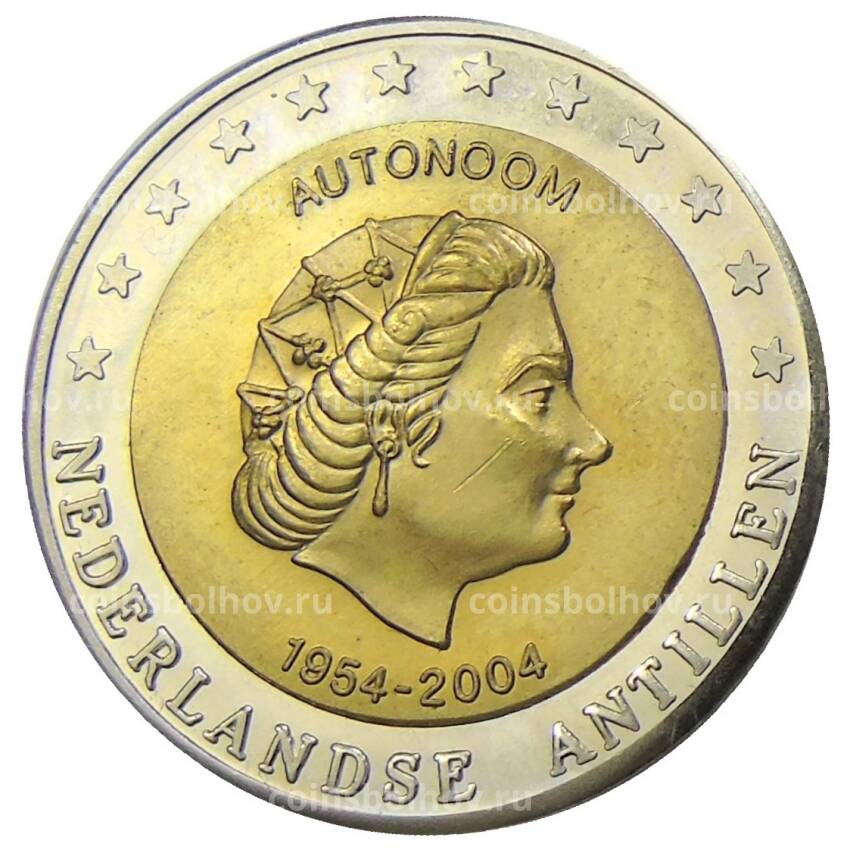 Монета 2 евро 2004 года Нидерландские Антильские Острова (Проба, Unusual) — 50 лет Независимости