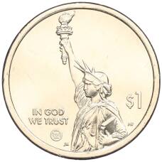 Монета 1 доллар 2024 года D США «Американские инновации — Дефибриллятор постоянного тока» (реверс)