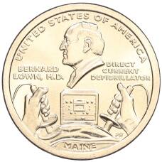 Монета 1 доллар 2024 года Р США «Американские инновации — Дефибриллятор постоянного тока» (аверс)