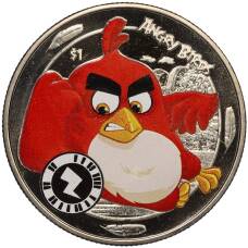 Монета 1 доллар 2018 года Сьерра-Леоне «Angry Birds» (в блистере) (аверс)
