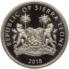 Монета 1 доллар 2018 года Сьерра-Леоне «Angry Birds» (в блистере) (реверс)