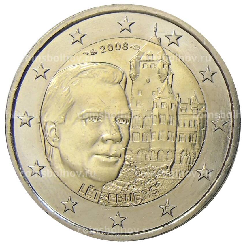 Монета 2 евро 2008 года Люксембург Замки Люксембурга — Замок Берг