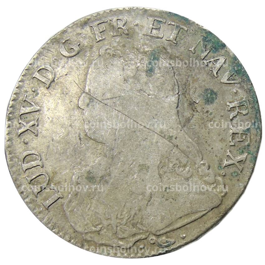 Монета 1 экю 1734 года L Франция (Людовик XV)