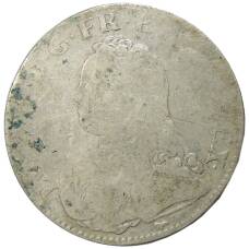 Монета 1 экю 1726 года A Франция (Людовик XV) (аверс)