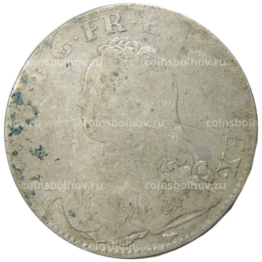 Монета 1 экю 1726 года A Франция (Людовик XV)