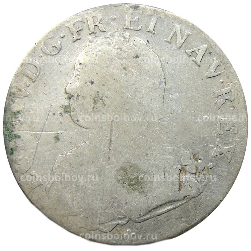 Монета 1 экю 1727 года K Франция (Людовик XV)