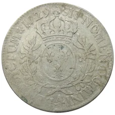 Монета 1 экю 1729 года A Франция (Людовик XV) (реверс)