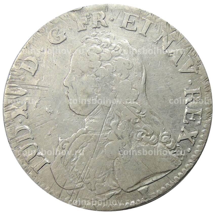 Монета 1 экю 1730 года 9 Франция (Людовик XV)