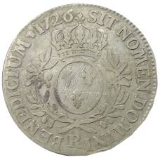 Монета 1 экю 1726 года R Франция (Людовик XV) (реверс)