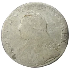 Монета 1 экю 1726-1741 годы Франция (Людовик XV) (аверс)