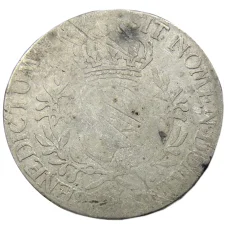 Монета 1 экю 1726-1741 годы Франция (Людовик XV) (реверс)