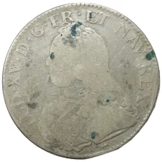 Монета 1 экю 1729 года A Франция (Людовик XV) (аверс)