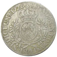 Монета 1 экю 1726 года A Франция (Людовик XV) (реверс)