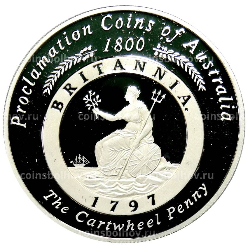 Монета 1 доллар 2000 года Австралия — Появление монет Австралии. Cartwheel Penny (в коробке)