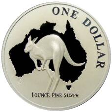 Монета 1 доллар 2000 года Австралия — Кенгуру (в коробке) (аверс)