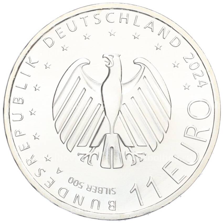 Монета  11 евро 2024 года A Германия «Чемпионат Европы по футболу 2024 года в Германии» (вид 2)