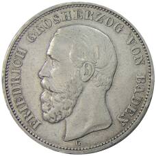 Монета 5 марок 1900 года G Германские государства (Баден) (аверс)