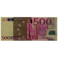 Сувенирная банкнота 500 евро 2002 года