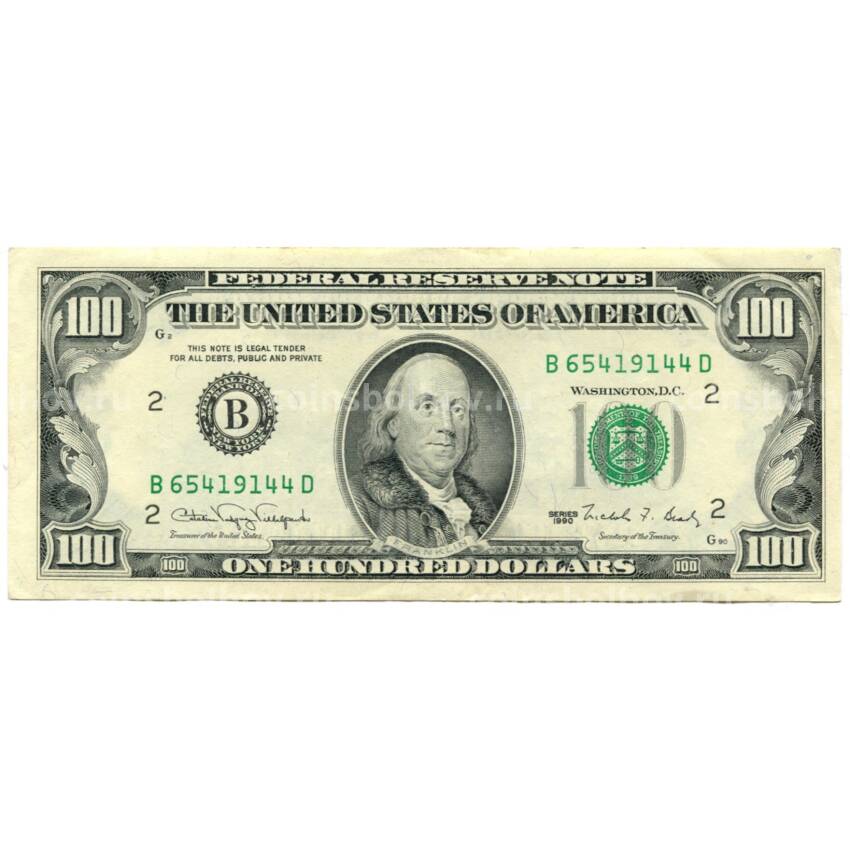 Банкнота 100 долларов 1990 года США