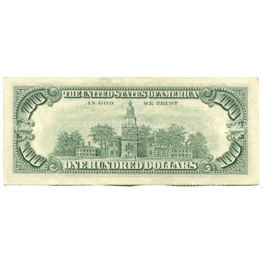 Банкнота 100 долларов 1993 года США (вид 2)