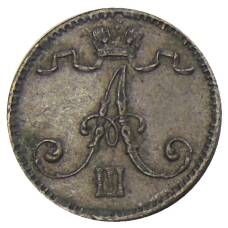 Монета 1 пенни 1894 года Русская Финляндия (реверс)