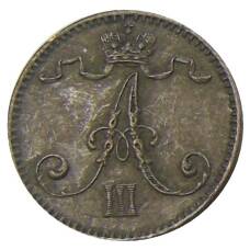 Монета 1 пенни 1894 года Русская Финляндия (реверс)