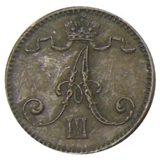 Монета 1 пенни 1894 года Русская Финляндия (реверс)