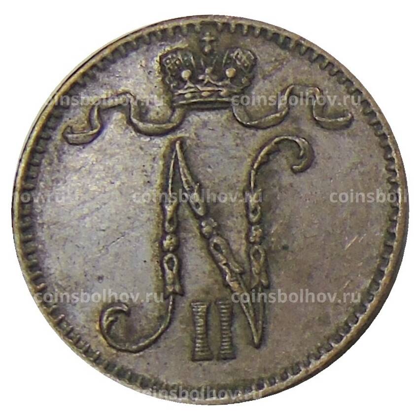 Монета 1 пенни 1898 года Русская Финляндия (вид 2)