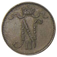 Монета 1 пенни 1899 года Русская Финляндия (реверс)