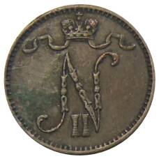 Монета 1 пенни 1905 года Русская Финляндия (реверс)