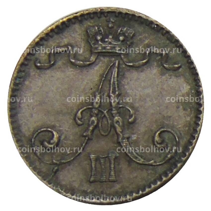 Монета 1 пенни 1888 года Русская Финляндия (вид 2)