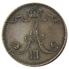 Монета 1 пенни 1892 года Русская Финляндия (реверс)
