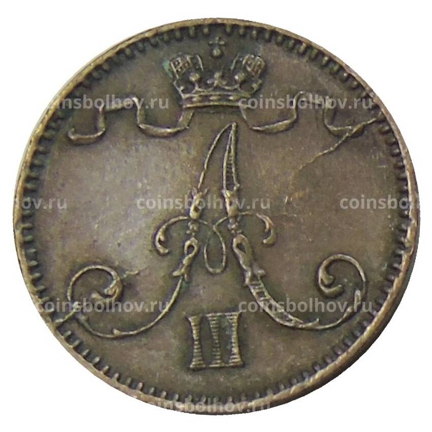 Монета 1 пенни 1892 года Русская Финляндия (вид 2)