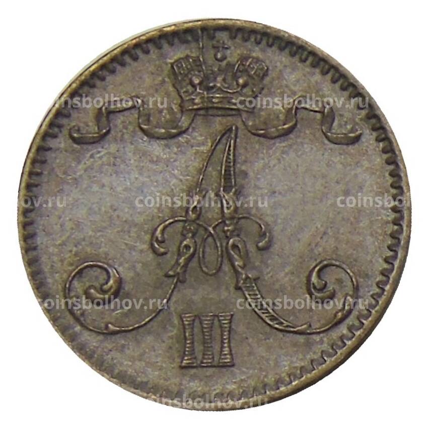 Монета 1 пенни 1892 года Русская Финляндия (вид 2)
