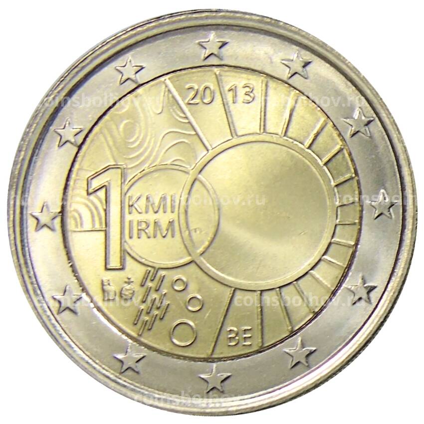 Монета 2 евро 2013 года Бельгия — 100 лет Королевскому Метеорологическому Институту