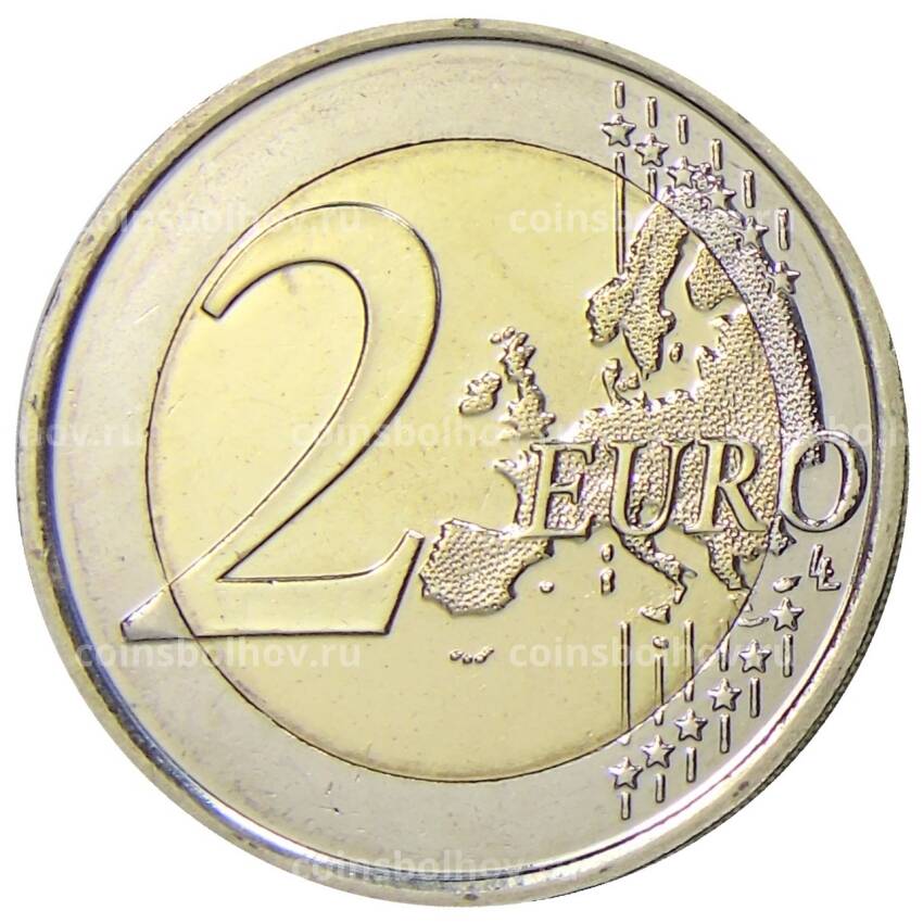 Монета 2 евро 2013 года Бельгия — 100 лет Королевскому Метеорологическому Институту (вид 2)