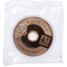 Монета 20 центов 2022 года Самоа «Все идет хорошо — Продвижение (Олени)» (реверс)